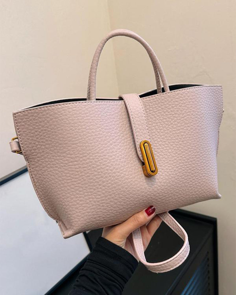 Women's Elegant Solid Color French Style Handbag