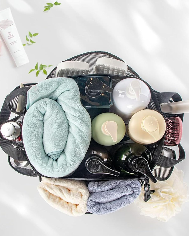 Large capacity mesh handbag