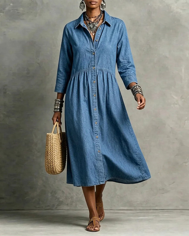 Shirt Collar Casual Dress