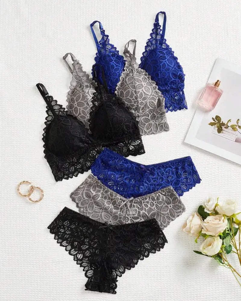 Women's Lace Romantic Underwear Set