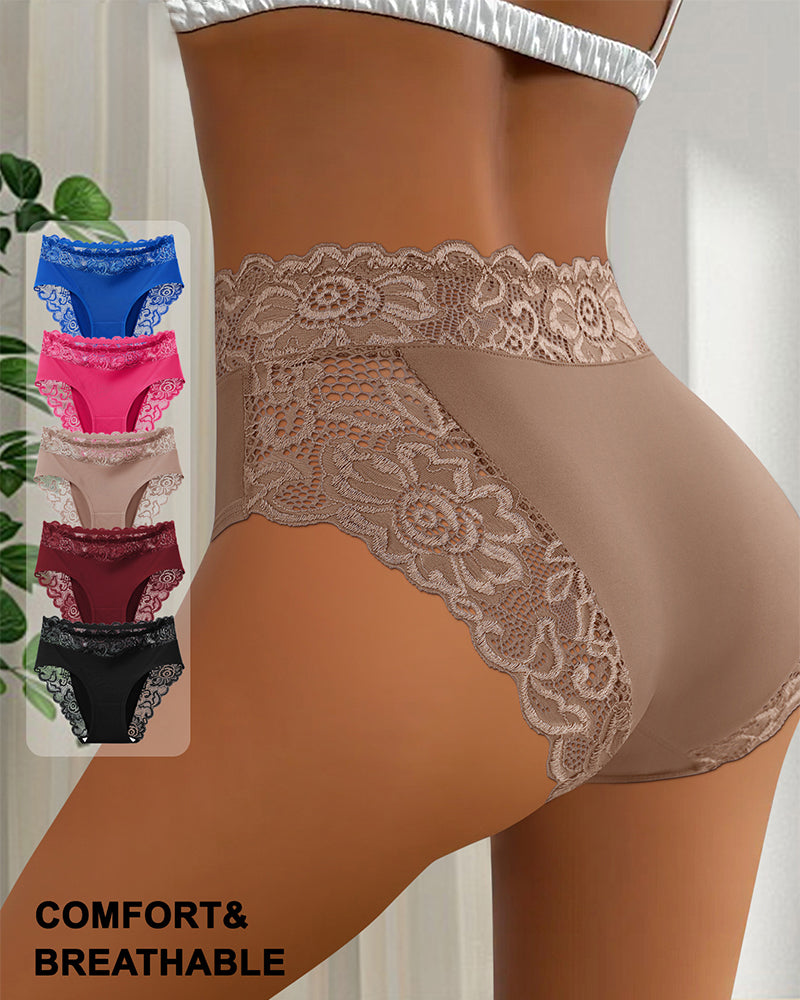 Sexy Lace Mid-Rise Panties-4