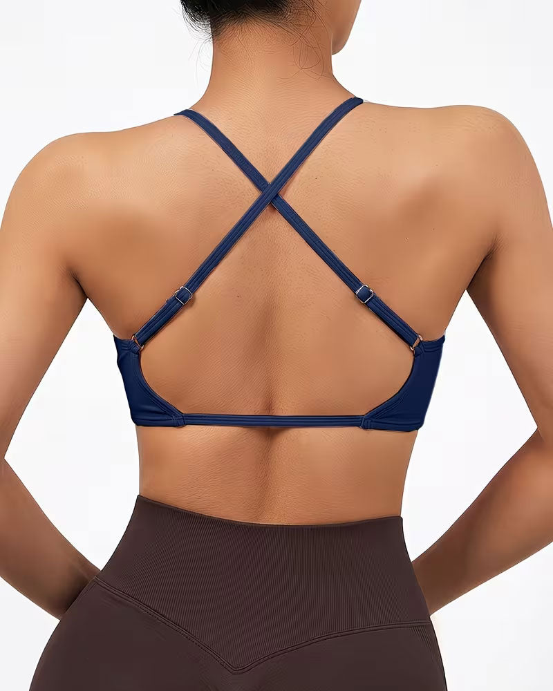 Supportive Twist Front Sports Bra
