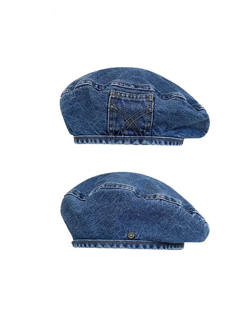 Women'sVintage Denim Beret