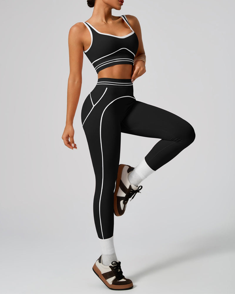 Sports Tank High Waist Yoga Set