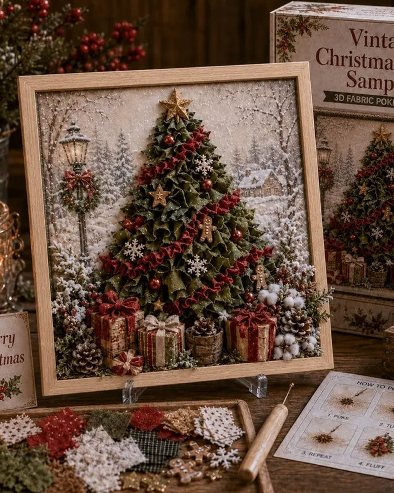 Christmas Needle Felting Fabric DIY Kit
