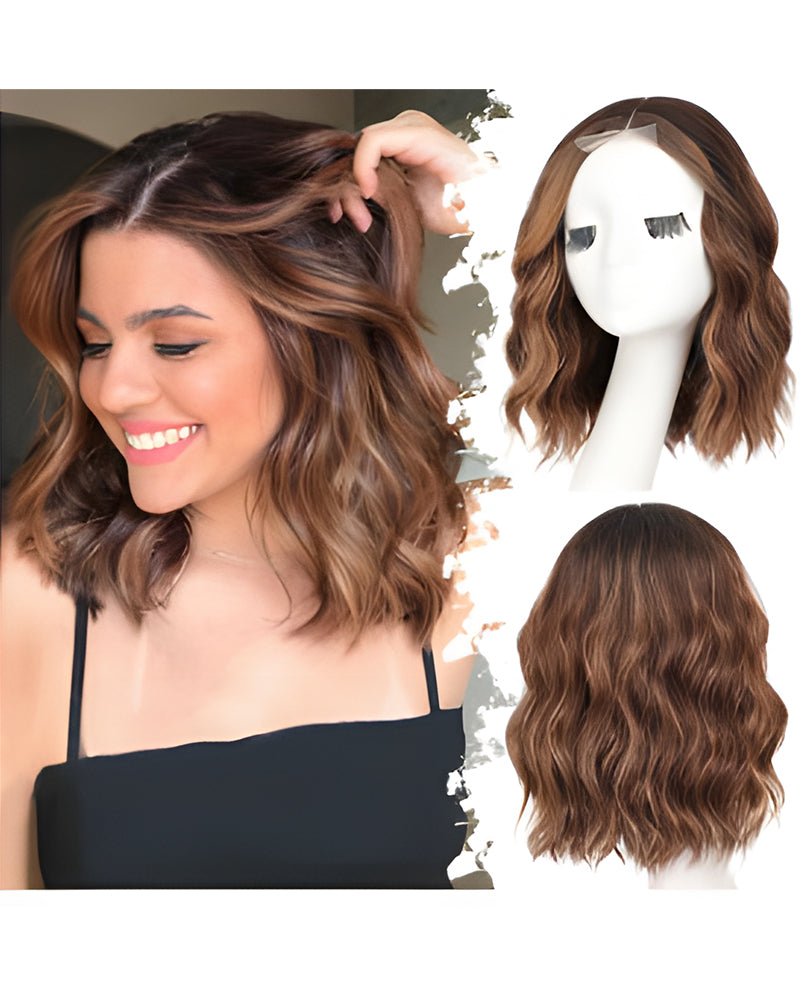 PANEWAY 16 Inch Wavy Hair Topper for Women