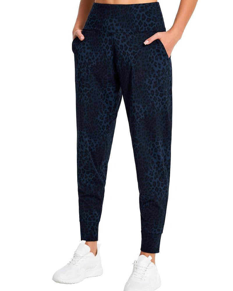 High Waist Pocket Solid Color Long Pants