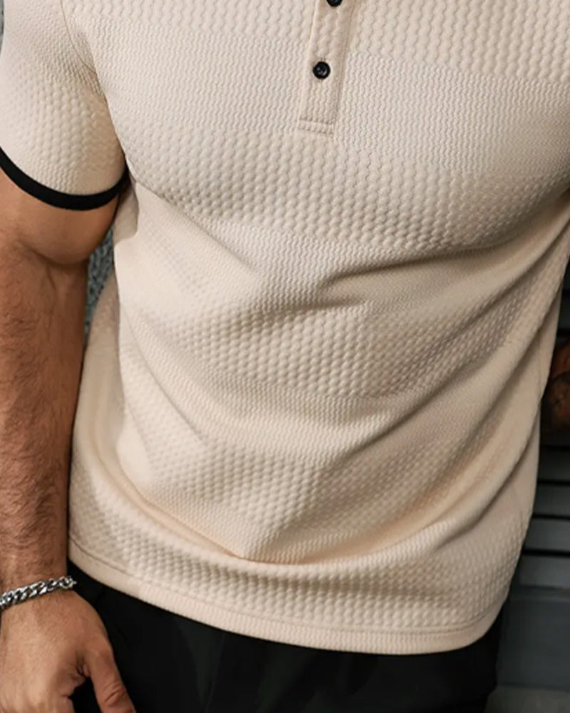 Casual Lapel Short-Sleeved T-Shirt