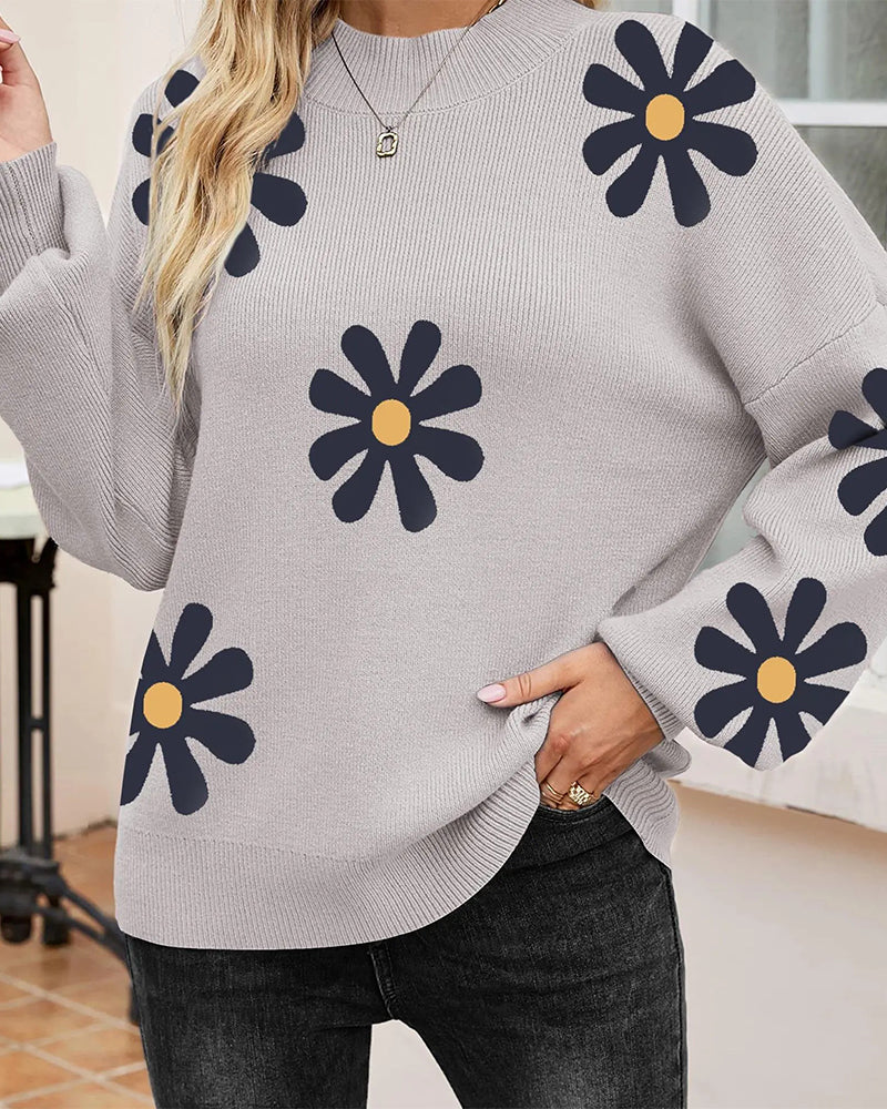 Long Sleeve Printed Pullover