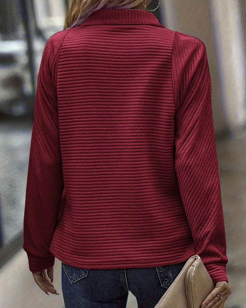 Solid Color Zip-up Hoodie