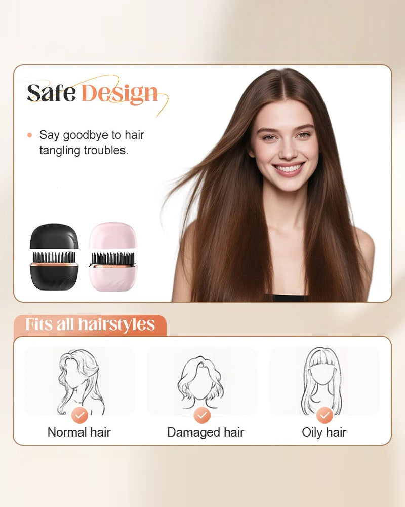 Mini Cordless Hair Straightener Comb