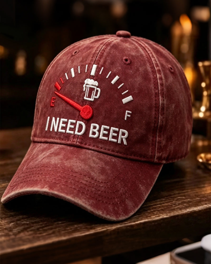 Dashboard Beer Embroidered Baseball Cap