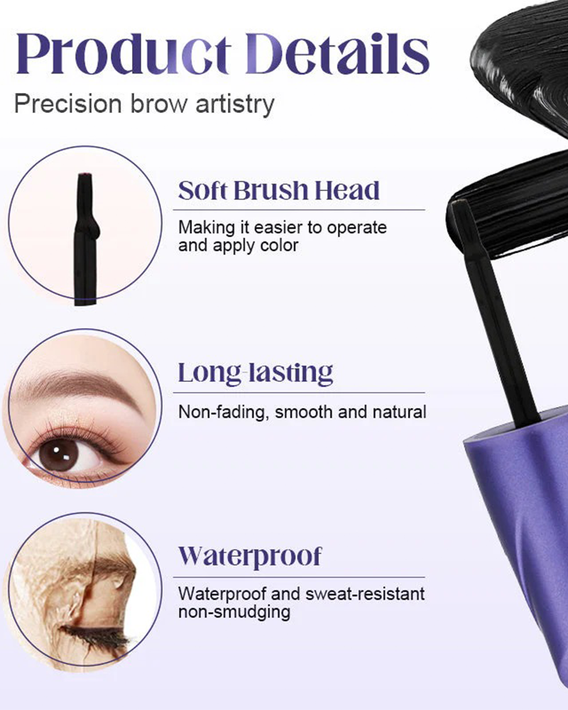 Long-Lasting Hold Waterproof Eyebrow Gel