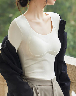 Women's Seamless Thermal Top with Built-in Bra