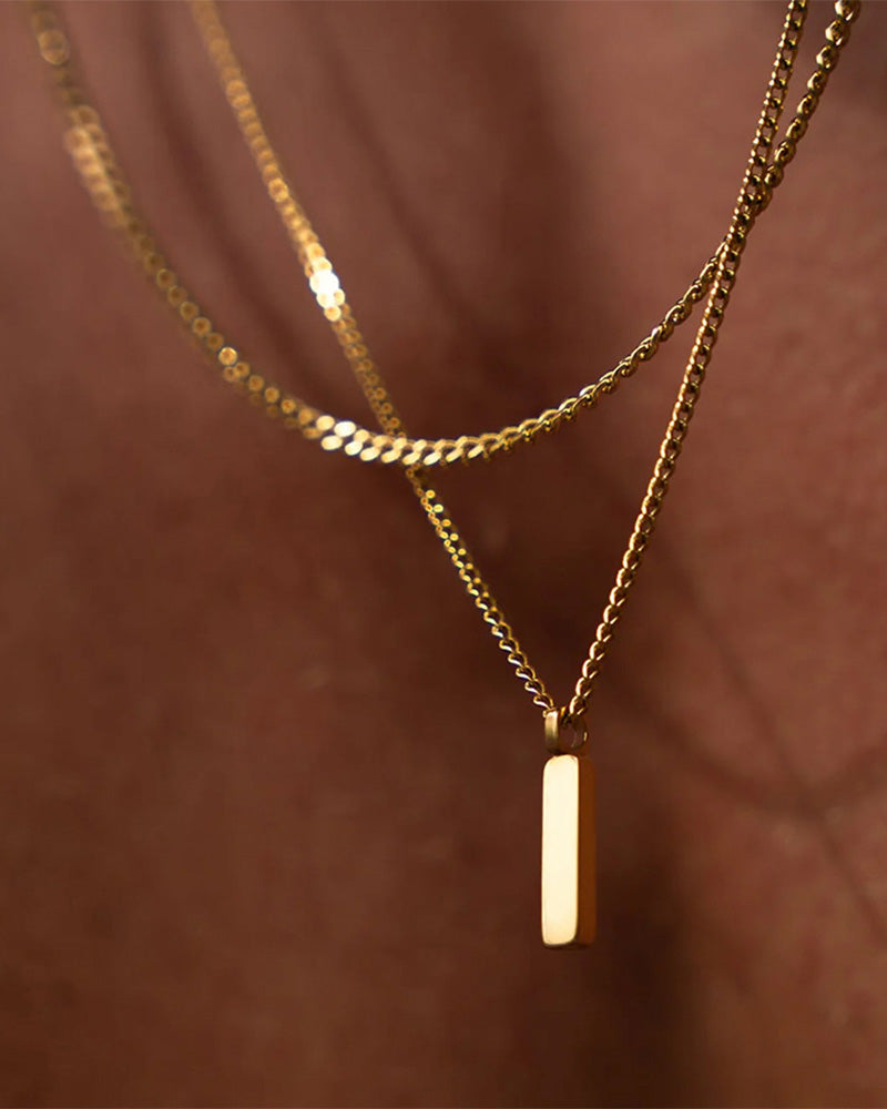 Minimal Pendant Necklace Duo