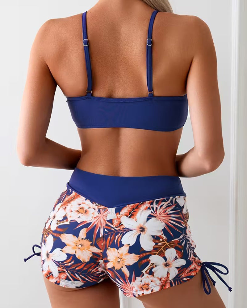 Lace-Up Boxer Bikini