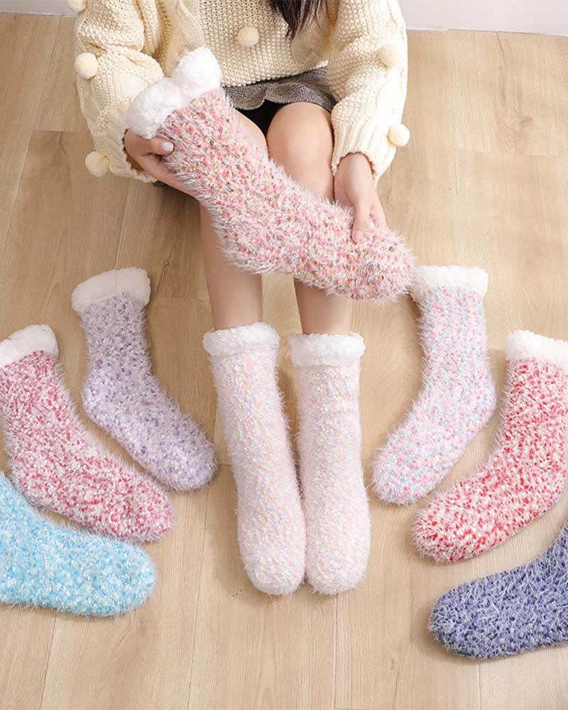 Cozy Lounge Slipper Socks with Grippers
