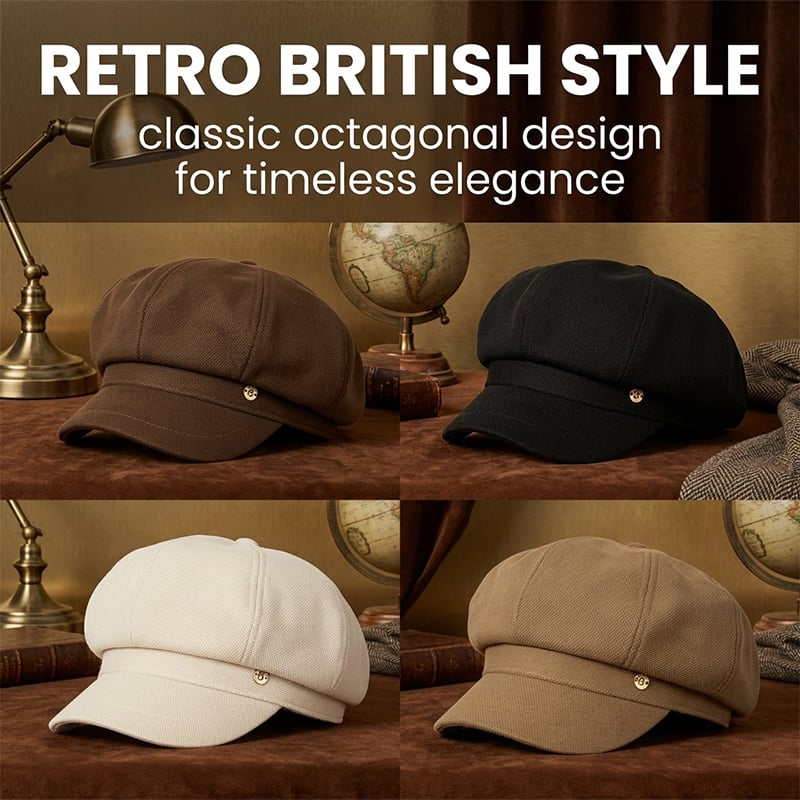 British-Style Newsboy Cap
