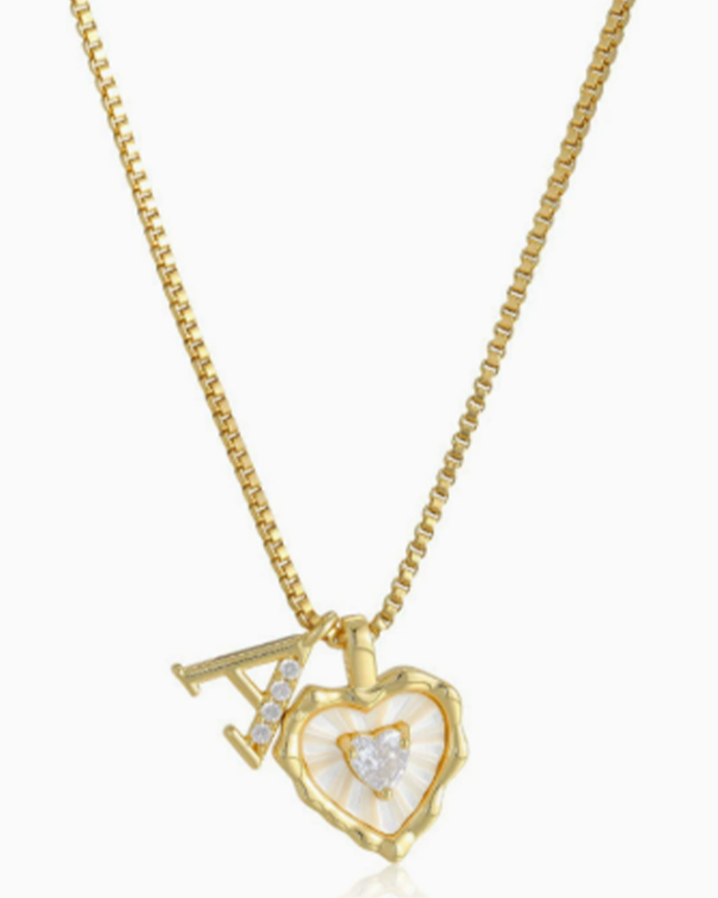 A–Z Micro Pave Letter Pendant Necklace
