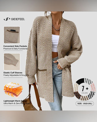 Pockets Long Sweater Cardigan