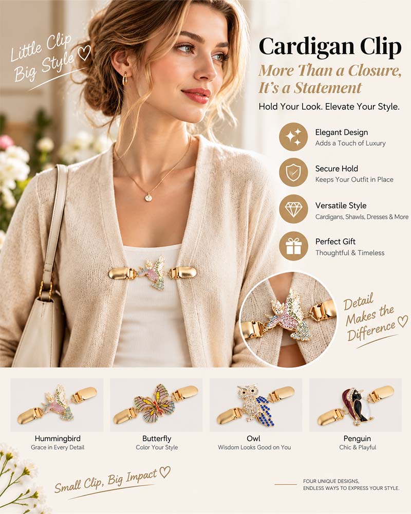 📿Multi-use Waist Cinch Clip | Cardigan & Shawl Clothing Fastener💎