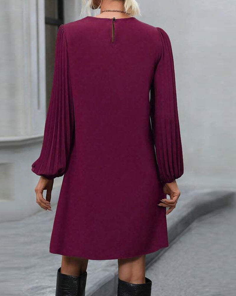 Elegant solid color dress