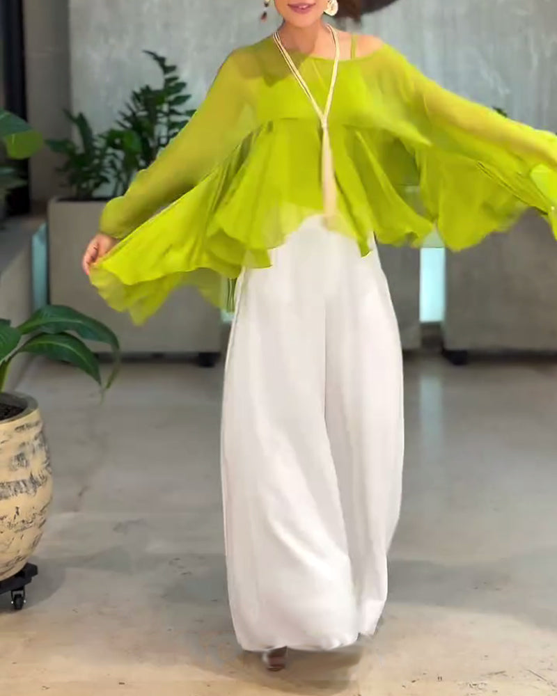 Temperament Solid Color Fashionable Blouse