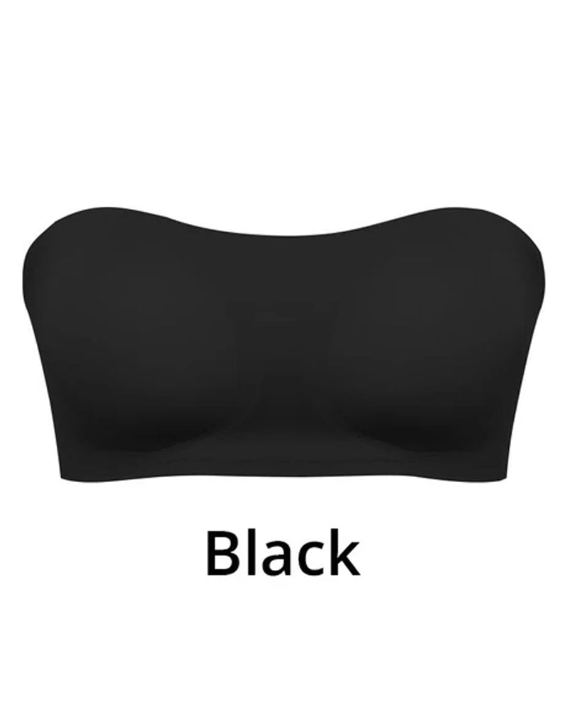 Strapless Wireless Bra with Crossover Side Closure