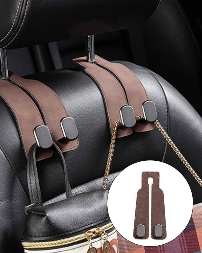 Suede Leather Car Seat Hook