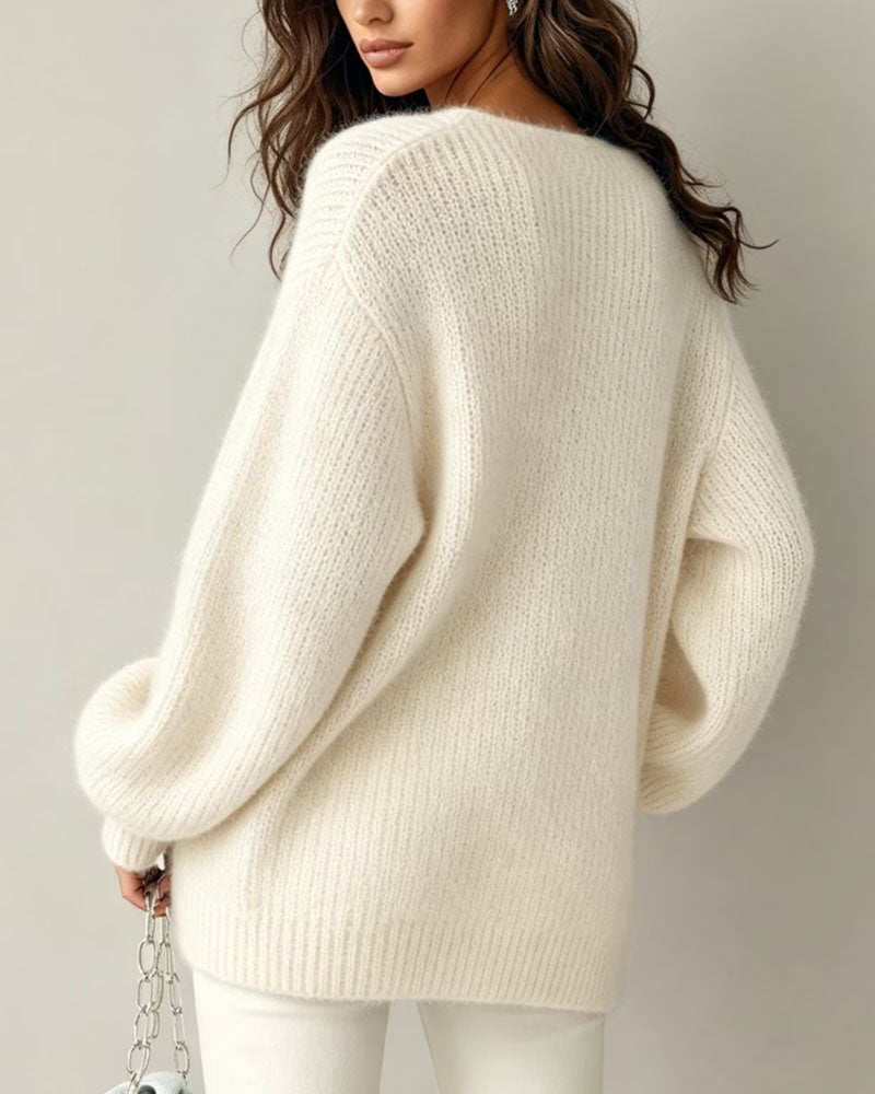 Half Zip V-Neck Casual Pullover
