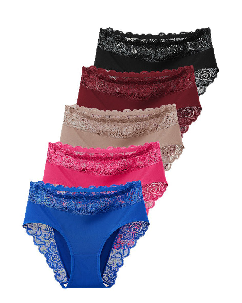 Sexy Lace Mid-Rise Panties-5