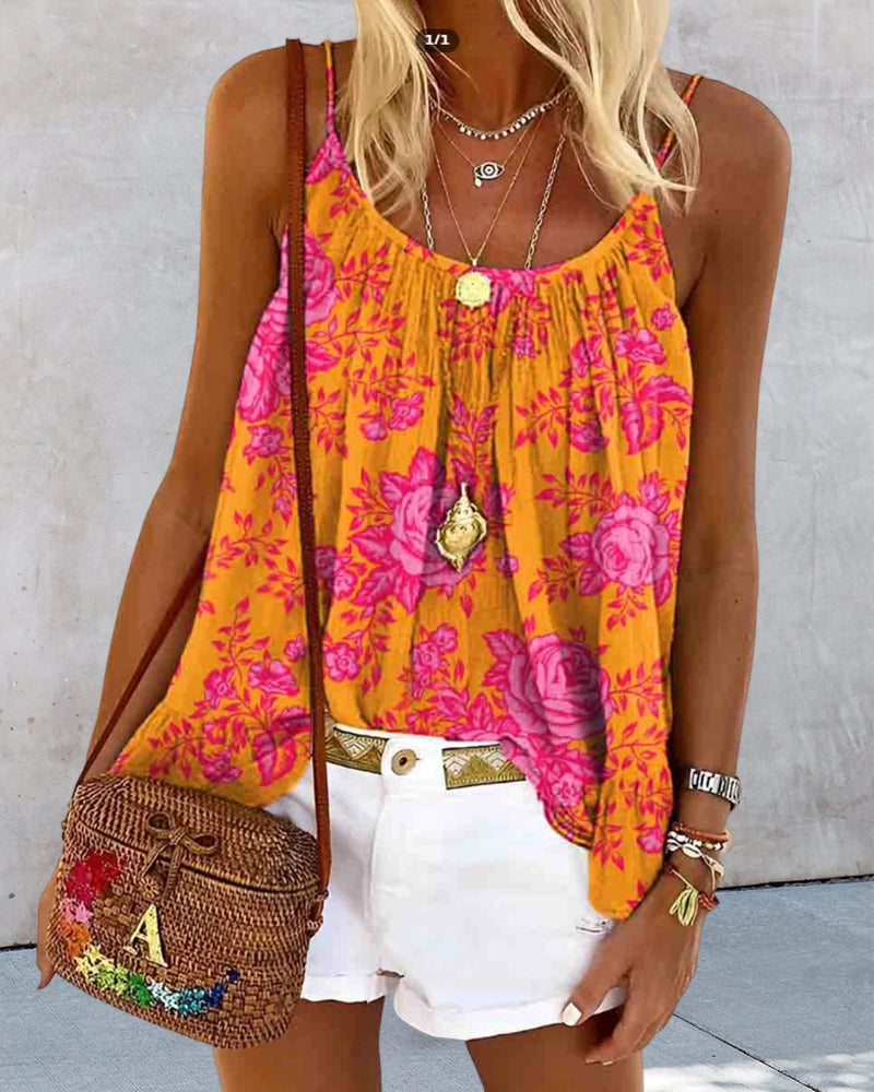 Camisole Printed Casual Tank Top