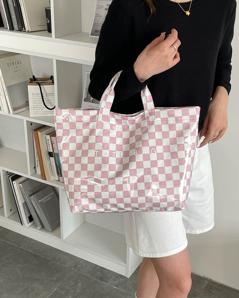 Plaid Large Capacity Handbag