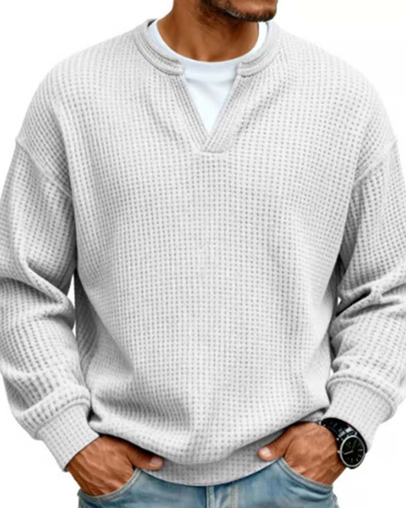 Men's Crewneck Fake Layered Sweatshirt