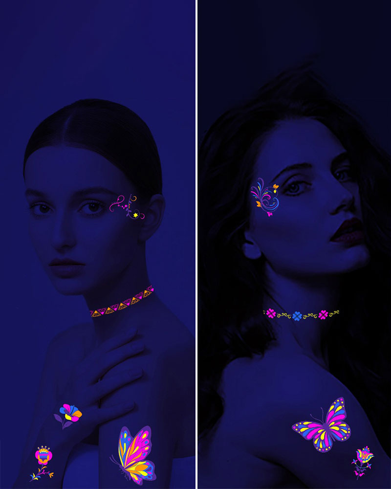 Fluorescent Tattoo Stickers