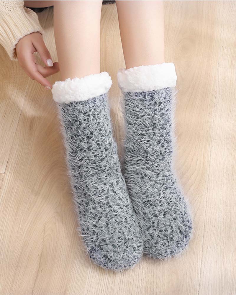 Cozy Lounge Slipper Socks with Grippers