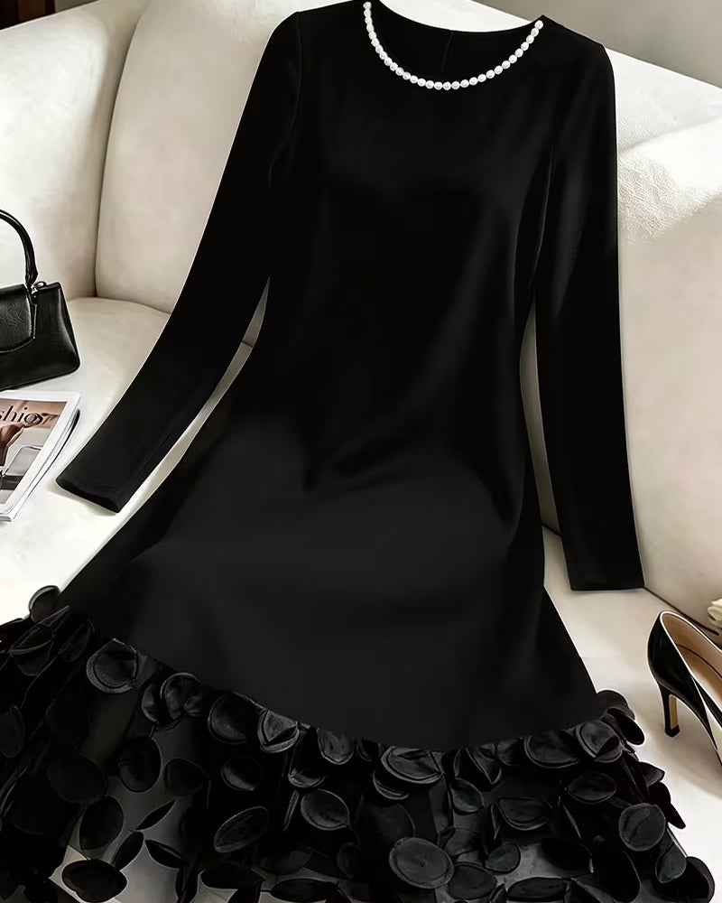 Mesh Polka Dot Patchwork Dress
