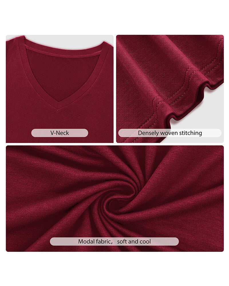 Irregular V-Neck Casual T-Shirt