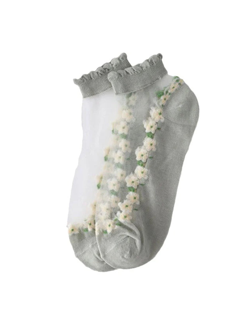 Summer Floral Breathable Socks