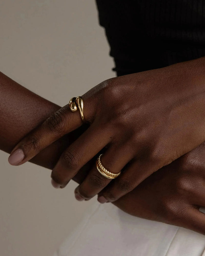 Irregular Water Drop Ring