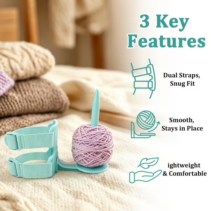 Adjustable Arm Yarn Holder for Knitting & Crochet