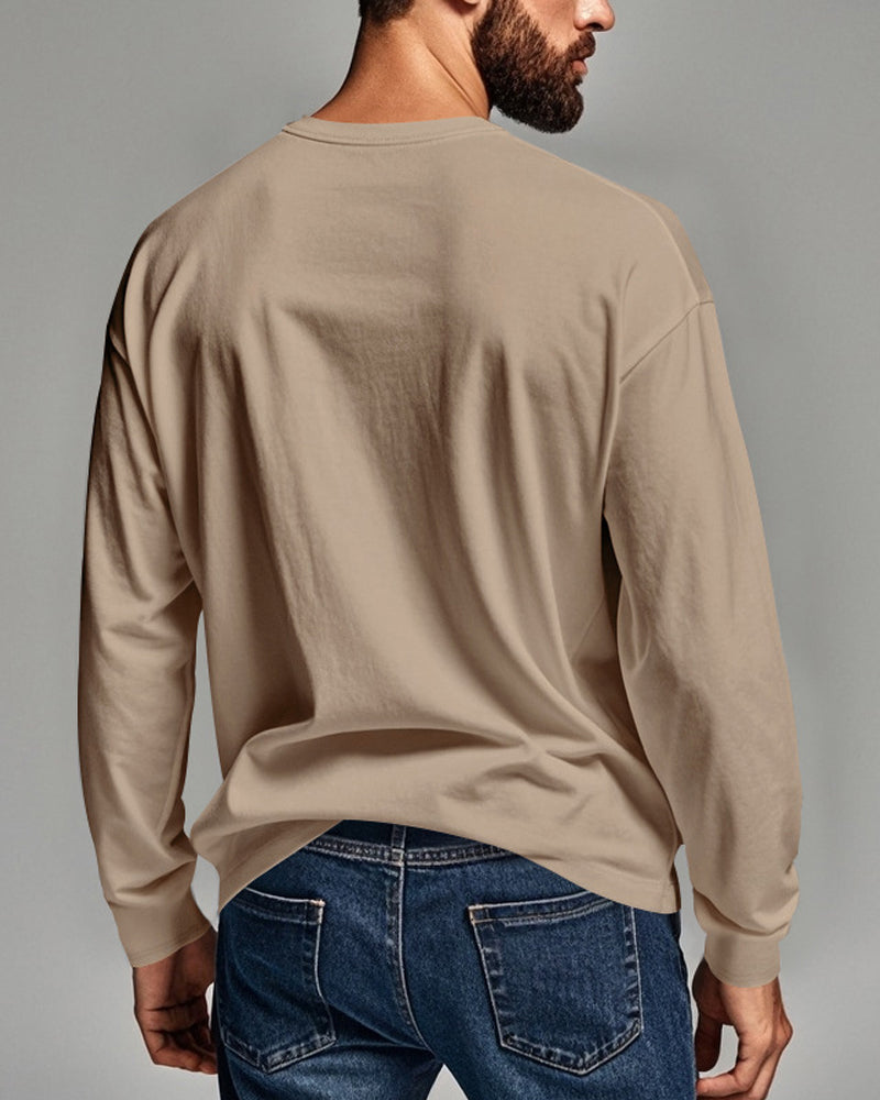 Breathable Pullover Long-Sleeved Men's Top