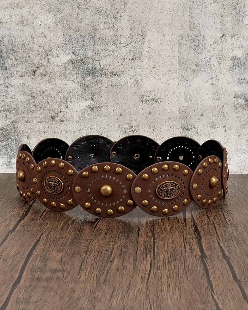 Vintage Leather Buckle Belt