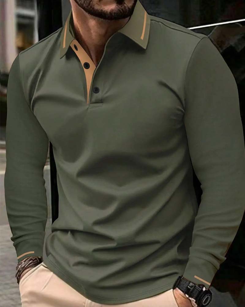 V-Neck Ribbed Solid Color Men's T-Shirt