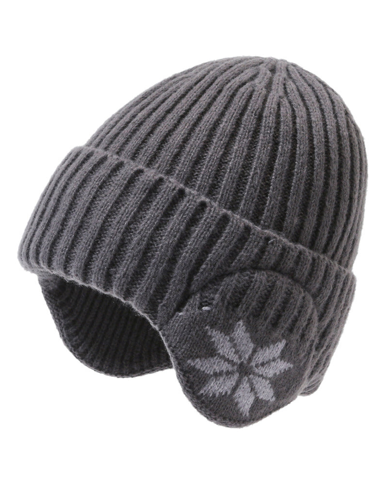 1pc Women's Fleece-Lined Winter Beanie Hat with Fleece Ears