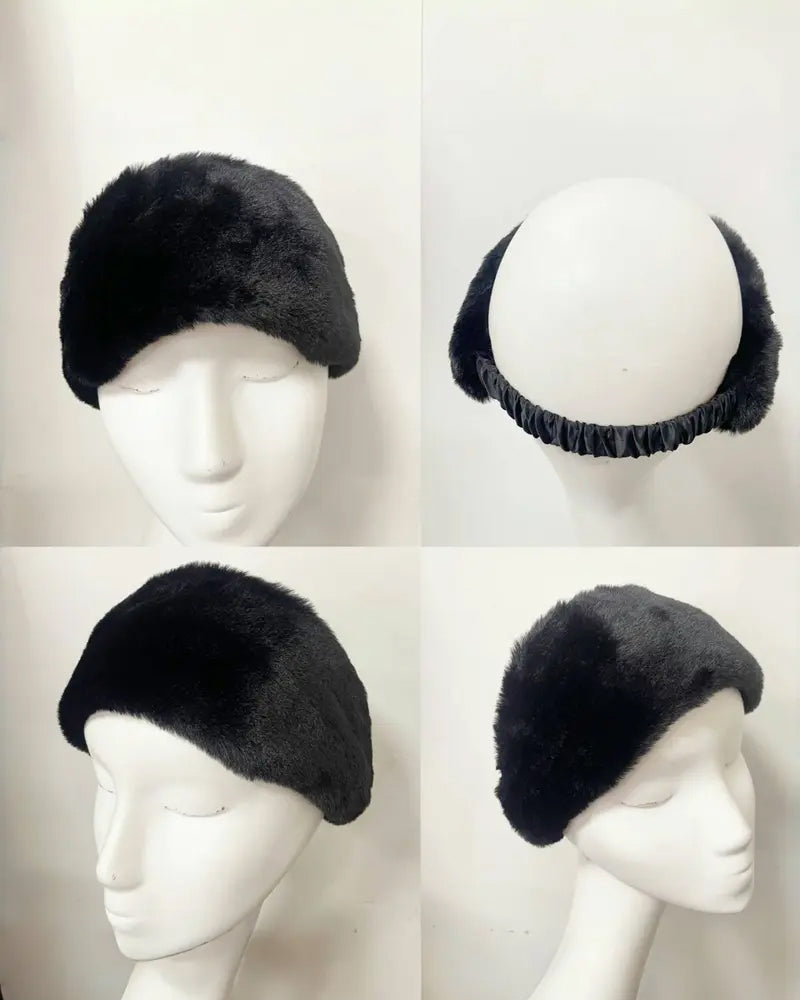 Wide Edge Soft Warm Windproof Cold-Proof Fuzzy Headband
