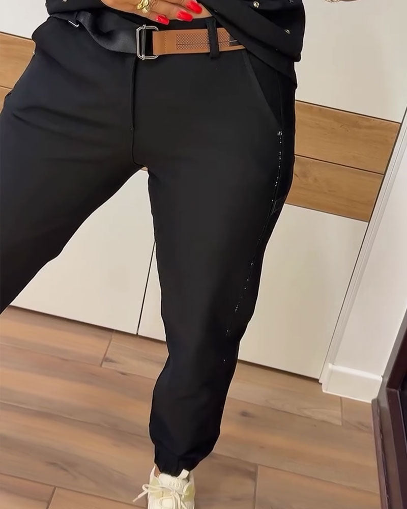Tapered Pocket Cropped Pants