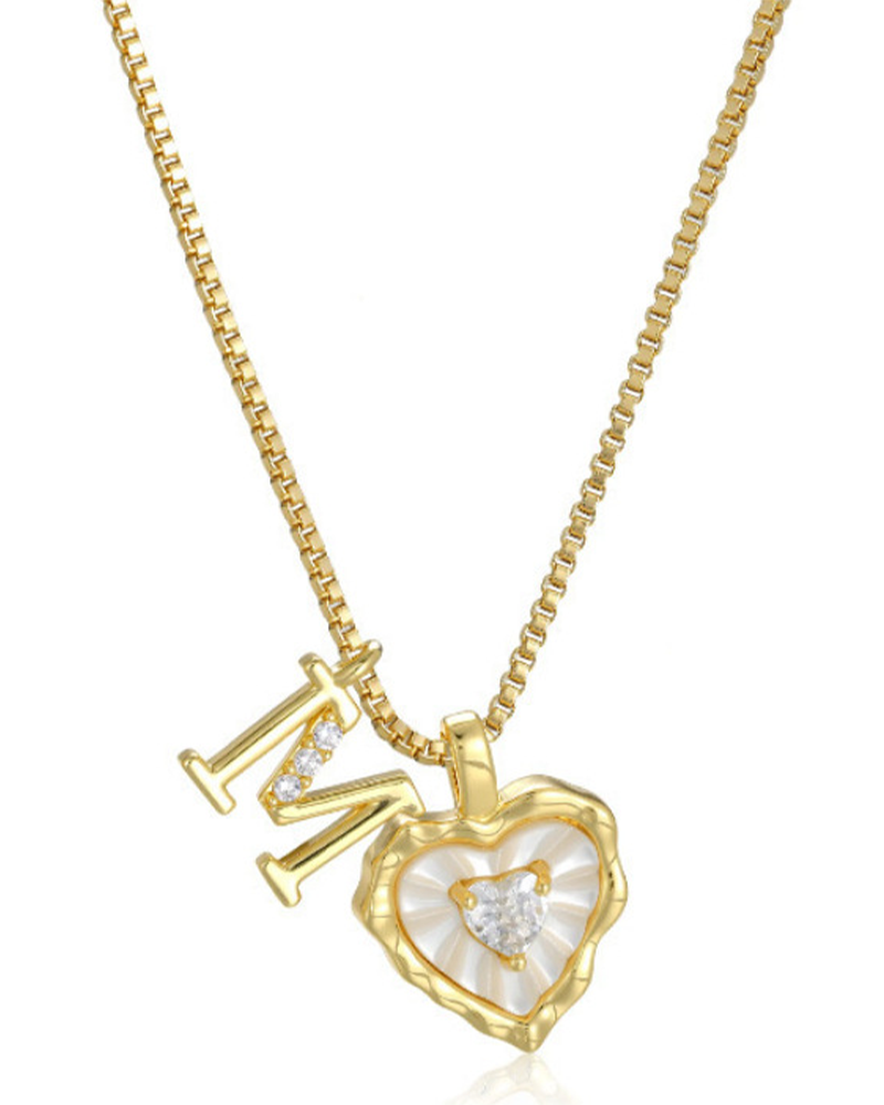 A–Z Micro Pave Letter Pendant Necklace