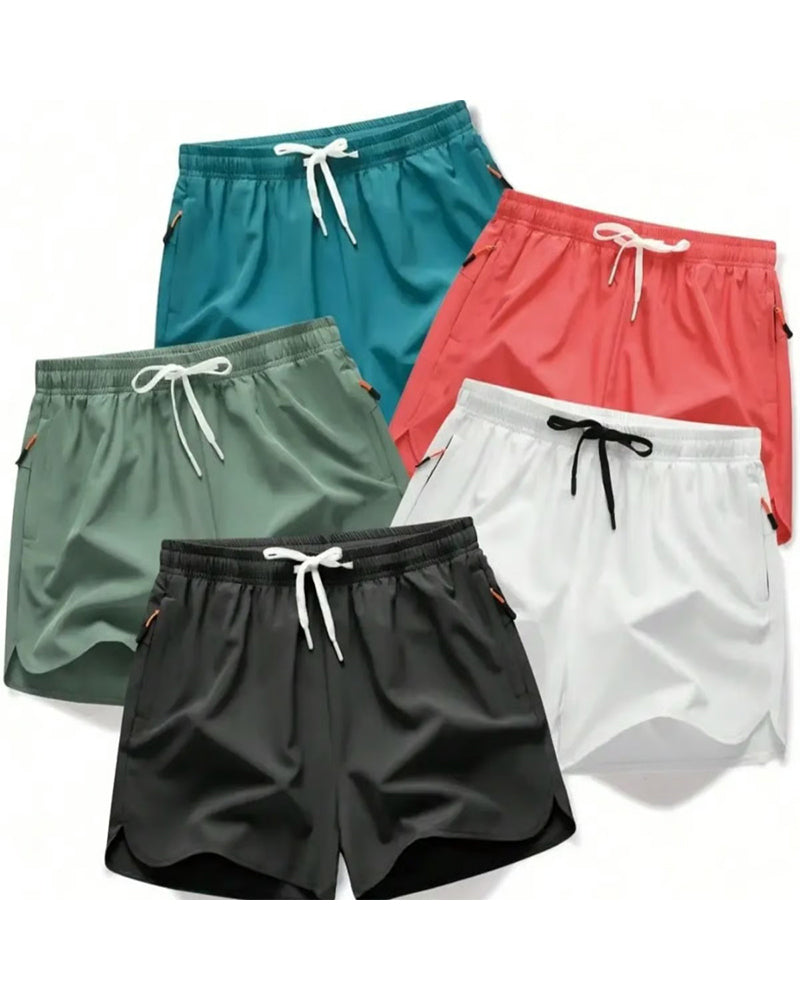 Zipper Pocket Quick Dry Dolphin Shorts