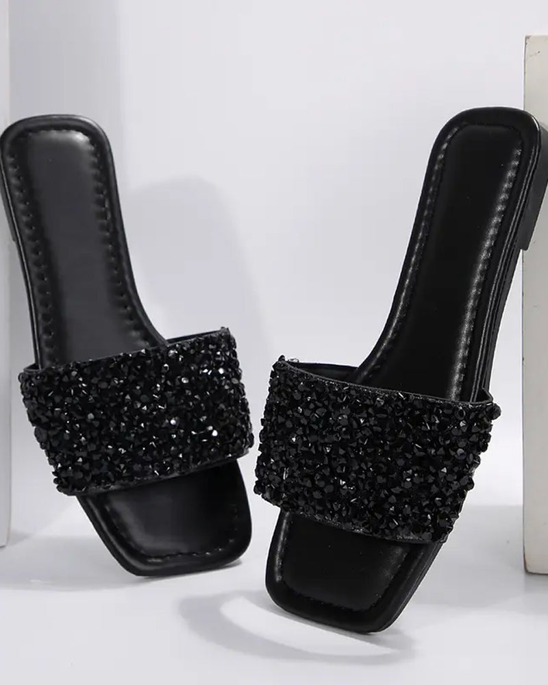 Casual Sequin Flat Sandals